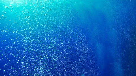 Air Bubbles in the Blue Water Stock Footage 112303548