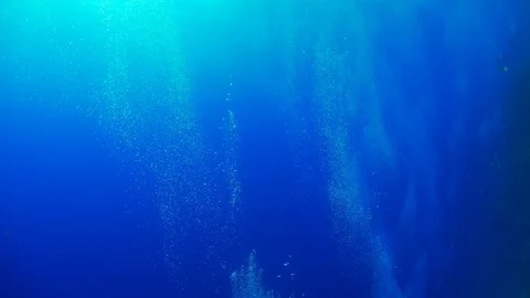 Air Bubbles in the Blue Water Stock Footage 112303551