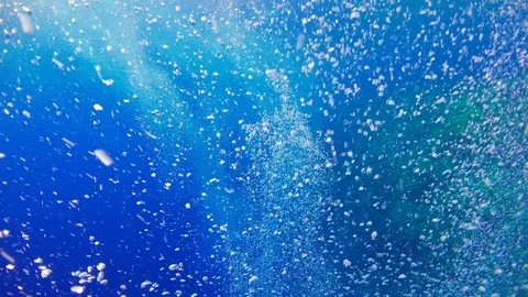 Air Bubbles in the Blue Water Stock Footage 112303639