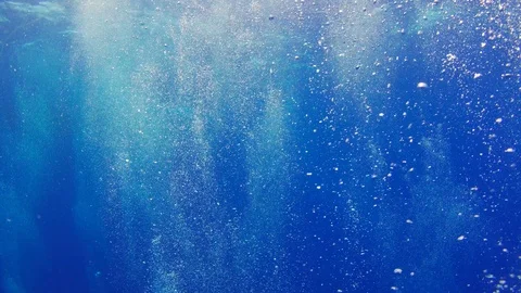 Air Bubbles in the Blue Water Stock Footage 112303647