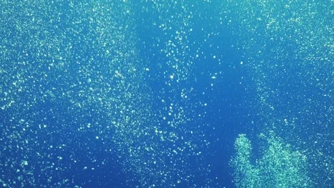 Air Bubbles in the Blue Water Stock Footage 287626700