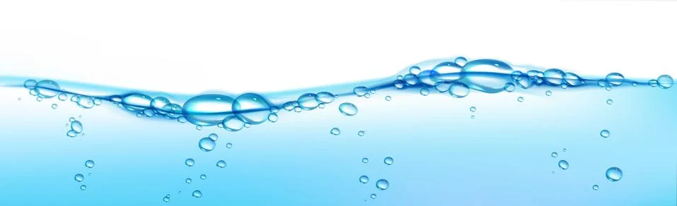 Air bubbles of different sizes on a light background 스톡 일러스트