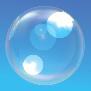 Air bubbles of different sizes on a light background 스톡 일러스트