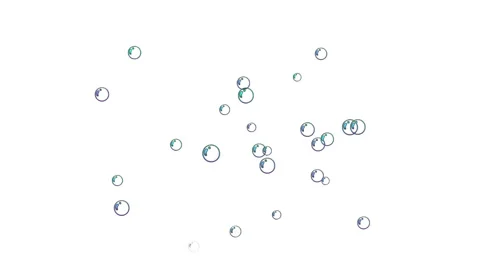 Air bubbles floating and burst under transparent water on black background. Stock Footage 132658491