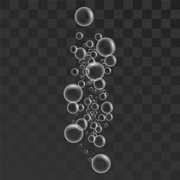 Air bubbles icon, realistic style Illustrazione stock