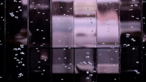 Air bubbles inside the structure Stock Footage 112663487