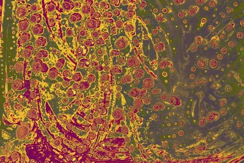 Air bubbles inside water base form patterns イラスト素材