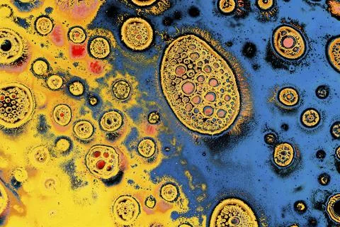 Air bubbles inside water base form patterns Stock Illustration