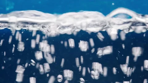 Air bubbles move underwater Stock Footage 146815915