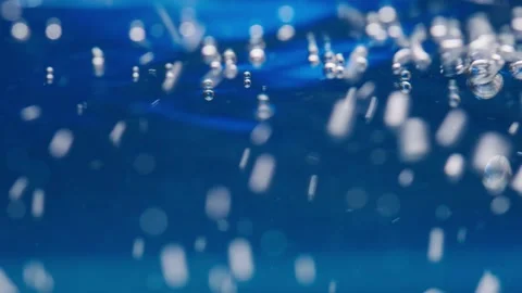 Air bubbles move underwater Stock Footage 146816042