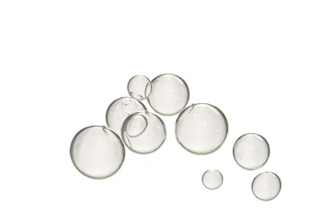Air bubbles over white Stock Photos