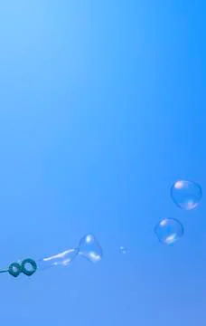 Air bubbles with reflection on blue background. 스톡 일러스트