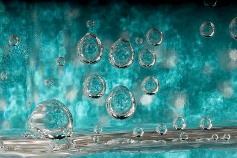 Air Bubbles in a refreshing drink Stock Photos