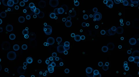 Air Bubbles , seamless loop, dark background Stock Footage 50129990