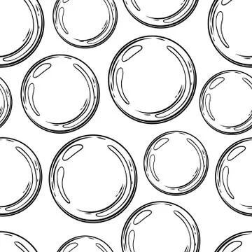 Air bubbles seamless pattern. Stock Illustration