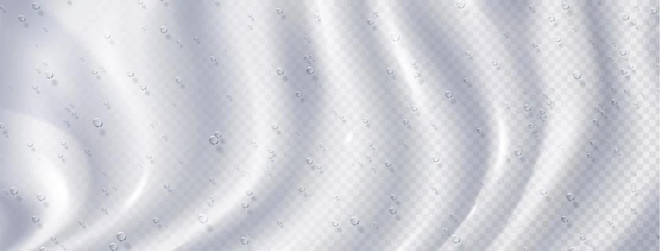 Air bubbles on transparent white background Stock Illustration
