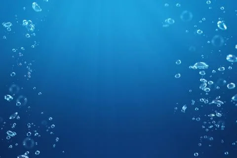 Air bubbles under water Illustrazione stock