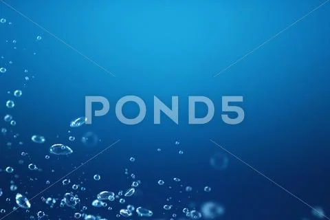 Air bubbles under water Stock Illustration
