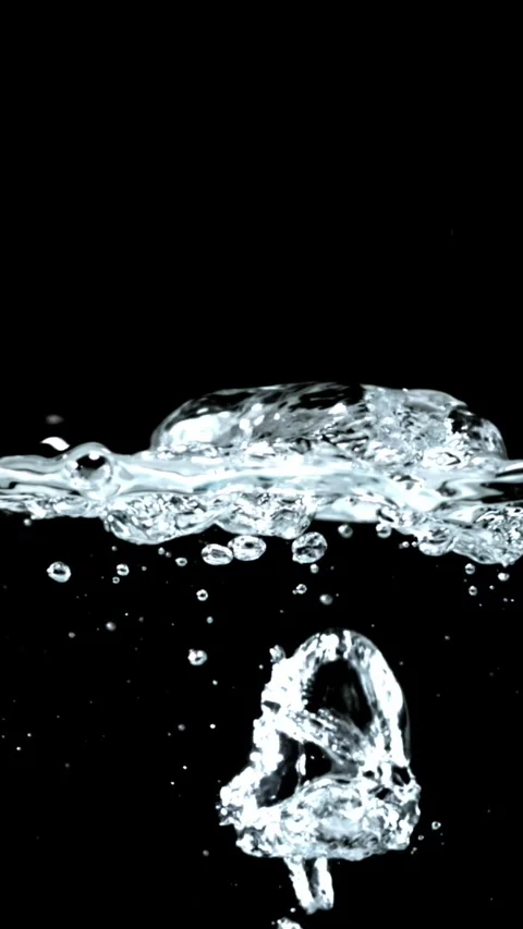 Air bubbles underwater. Filmed on a high-speed camera at 1000 fps Stock Footage 335366268