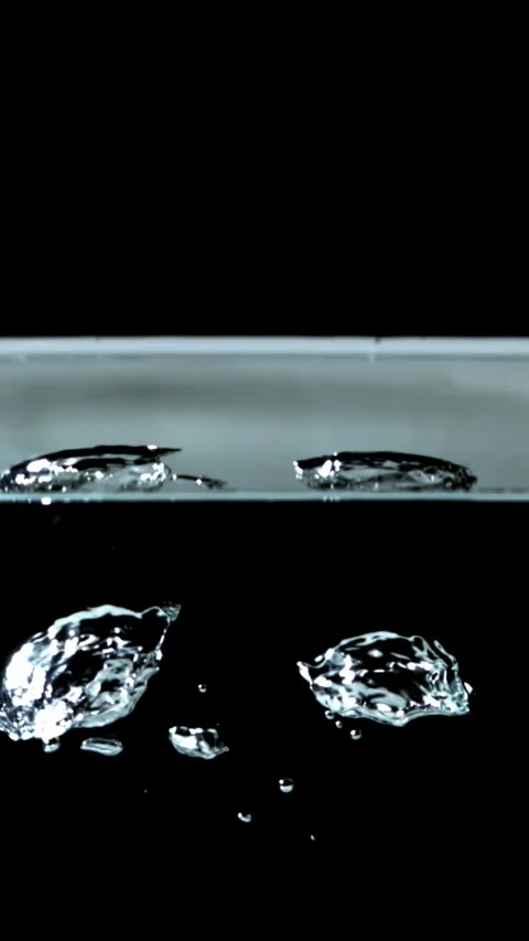 Air bubbles underwater. Filmed on a high-speed camera at 1000 fps Stock Footage 335367176