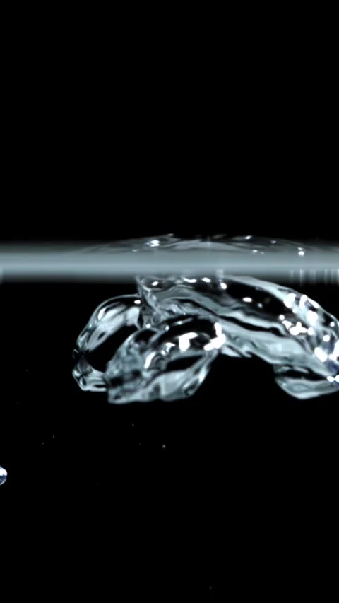 Air bubbles underwater. Filmed on a high-speed camera at 1000 fps Stock Footage 335384792