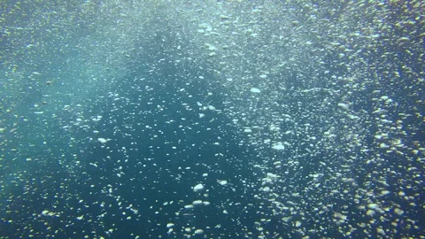 Air bubbles underwater Видео 102031805