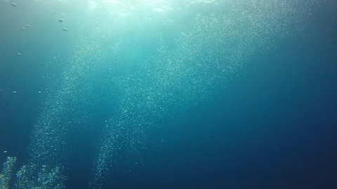 Air bubbles underwater Vídeo Stock 106443709