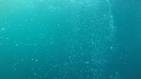 Air bubbles underwater Vidéo 106444227