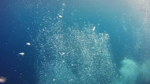 Air bubbles underwater Vídeos de archivo 106660722