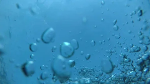 Air bubbles underwater Stock Footage 124899918
