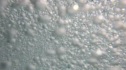 Air bubbles underwater in slow motion 250fps Stock Footage 128956088
