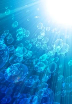 Air bubbles of water Stock Photos