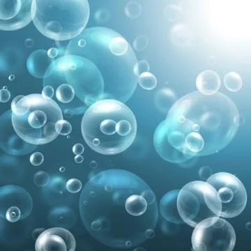 Air bubbles of water Stock Photos