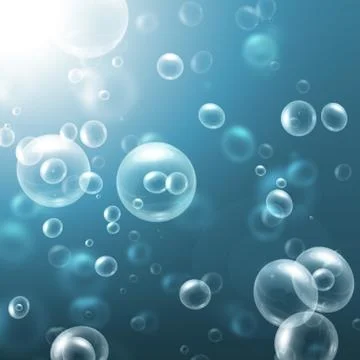 Air bubbles of water Stock Photos