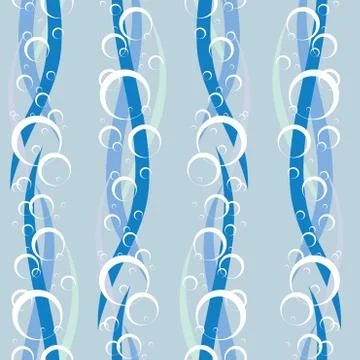 Air bubbles in water seamless pattern Stock Illustration