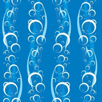 Air bubbles in water seamless pattern Stock Illustration