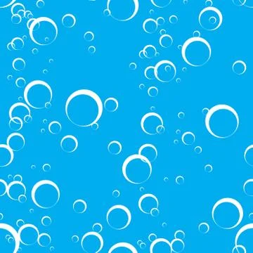 Air bubbles in water seamless pattern Stock Illustration