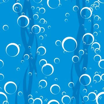 Air bubbles in water seamless pattern Stock Illustration