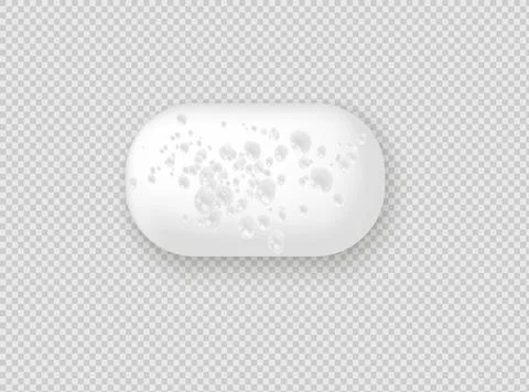 Air bubbles.Soap foam vector illustration on a transparent background. Stock Illustration