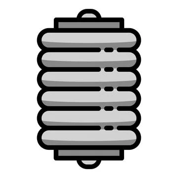 Air car spring coil icon, outline style Stock Illustration