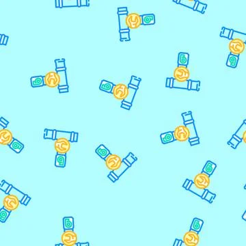 Air change per hour ach vector seamless pattern Stock Illustration
