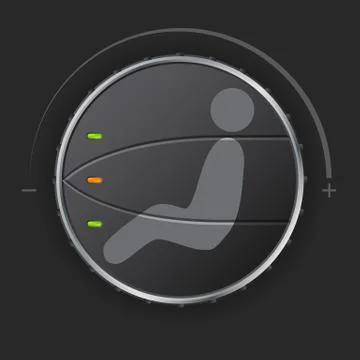 Air circulation control deck with leds Illustrazione stock