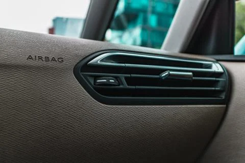 Air circulation system in the car. The device of the heating and ventilation Stock Photos