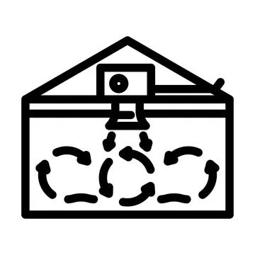 Air circulation ventilation line icon vector illustration Illustrazione stock