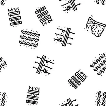 Air clean flow freash wind filter vector seamless pattern Illustrazione stock