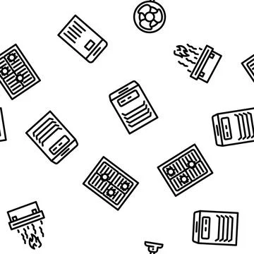 Air clean flow freash wind filter vector seamless pattern Illustrazione stock