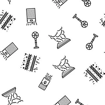 Air clean fresh wind flow filter vector seamless pattern Stock Illustration