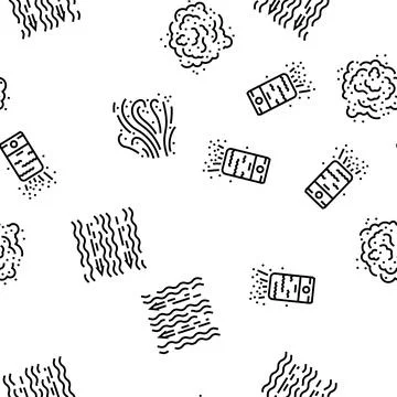 Air clean fresh wind flow filter vector seamless pattern Stock Illustration