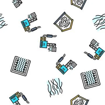Air clean fresh wind flow filter vector seamless pattern 스톡 일러스트