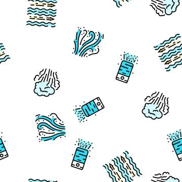 Air clean fresh wind flow filter vector seamless pattern Stock Illustration